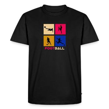 Football T shirt - Men's Premium Organic T-Shirt - black - Front - Nico (187cm)