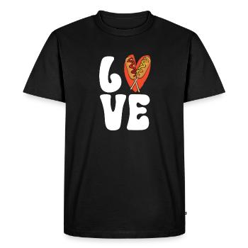 Corn Dog Corn Dog - Men's Premium Organic T-Shirt - black - Front - Nico (187cm)