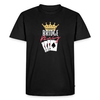 Bridge King - Men's Premium Organic T-Shirt - black - Front - Nico (187cm)