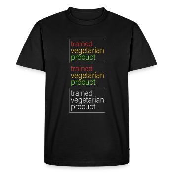 produit végétarien formé - T-shirt Premium bio Homme - noir - Devant - Nico (187cm)