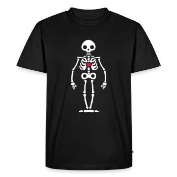 squelette - T-shirt Premium bio Homme - noir - Devant - Nico (187cm)