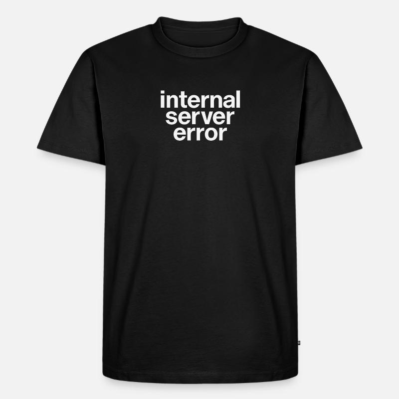 internal server error - Männer Premium Bio T-Shirt - Schwarz