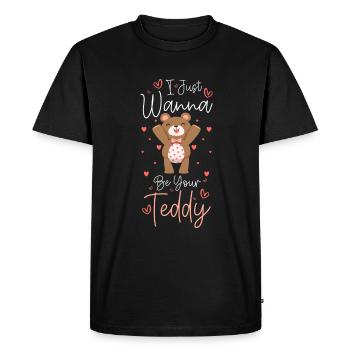 Bear Baby Family Stuffed Animal - Men's Premium Organic T-Shirt - black - Front - Nico (187cm)