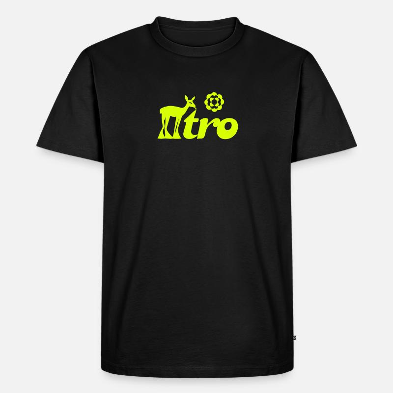 REHtro - Männer Premium Bio T-Shirt - Schwarz