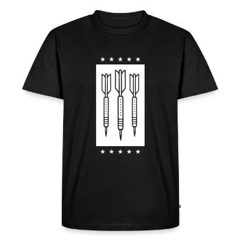 L’équipe de fléchettes Dartpfeile Symbol - T-shirt Premium bio Homme - noir - Devant - Nico (187cm)