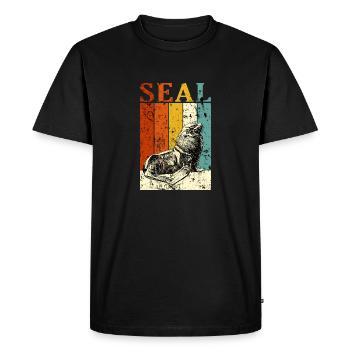 otarie - T-shirt Premium bio Homme - noir - Devant - Nico (187cm)