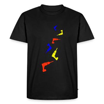 Drill - Men's Premium Organic T-Shirt - black - Front - Nico (187cm)
