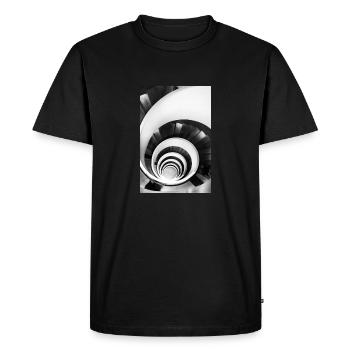 spiral - Men's Premium Organic T-Shirt - black - Front - Nico (187cm)