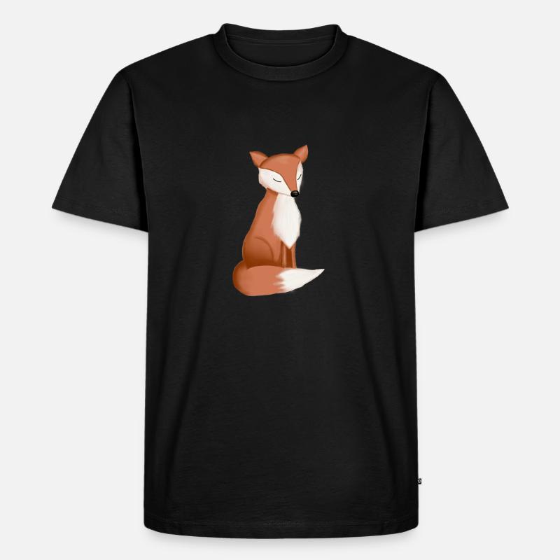 Fuchs - Männer Premium Bio T-Shirt - Schwarz