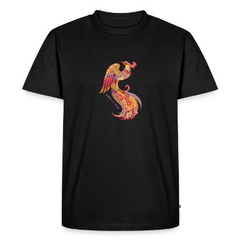 Firebird Rarog slavic phoenix - Men's Premium Organic T-Shirt - black - Front - Nico (187cm)