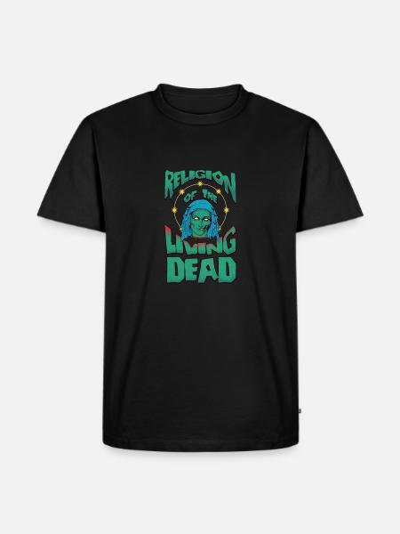 Religion der lebenden Toten - Männer Premium Bio T-Shirt - Schwarz