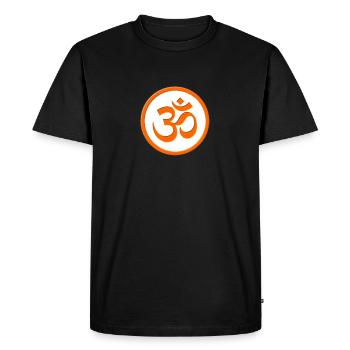 Méditation Om Yoga - T-shirt Premium bio Homme - noir - Devant - Nico (187cm)