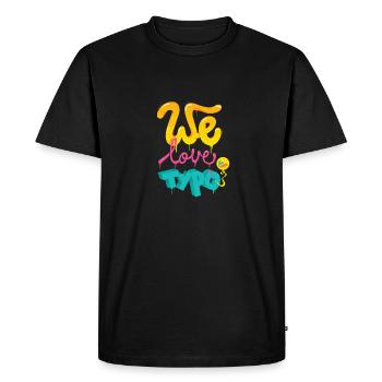 We love typo - T-shirt Premium bio Homme - noir - Devant - Nico (187cm)