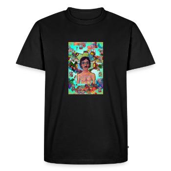 charly et graffitis - T-shirt Premium bio Homme - noir - Devant - Nico (187cm)