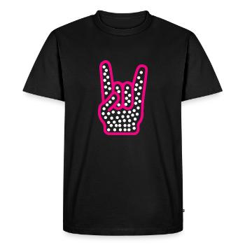 Rock and Roll Rock Music - Men's Premium Organic T-Shirt - black - Front - Nico (187cm)