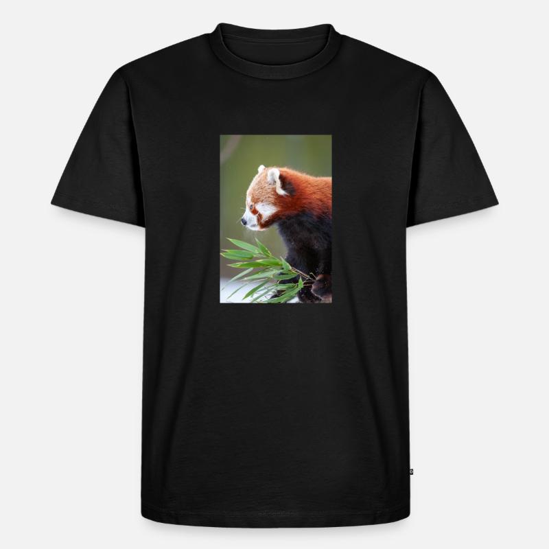 kleiner Panda IG32169 - Männer Premium Bio T-Shirt - Schwarz
