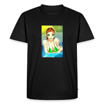 swimming pool - T-shirt Premium bio Homme - noir - Devant - Nico (187cm)