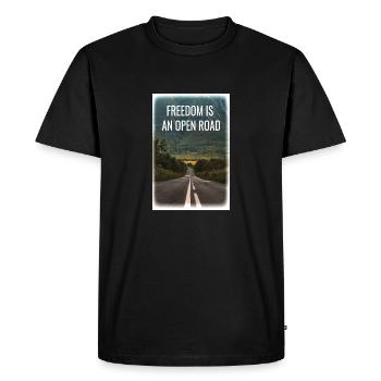 Liberté - T-shirt Premium bio Homme - noir - Devant - Nico (187cm)