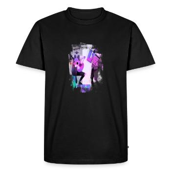 Music retro heavy metal Hard Rock Punk vinyl pop - Men's Premium Organic T-Shirt - black - Front - Nico (187cm)