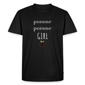 Pomme pomme girl - T-shirt Premium bio Homme - noir - Devant - Nico (187cm)