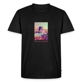 Devils Tower Wyoming - T-shirt Premium bio Homme - noir - Devant - Nico (187cm)