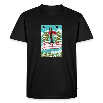 Affiche de ski Butternut massachusetts - T-shirt Premium bio Homme - noir - Devant - Nico (187cm)