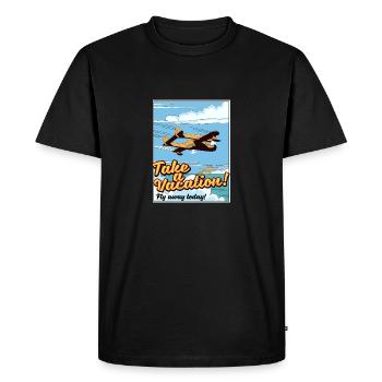 Prenez des vacances! Envolez-vous dès aujourd’hui! - T-shirt Premium bio Homme - noir - Devant - Nico (187cm)