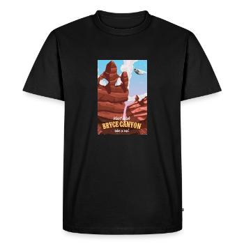 Bryce canyon Utah affiche de voyage - T-shirt Premium bio Homme - noir - Devant - Nico (187cm)