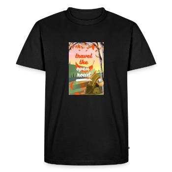 Parcourez la route ouverte - T-shirt Premium bio Homme - noir - Devant - Nico (187cm)