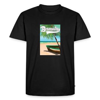 Bermuda Vacation poster - Men's Premium Organic T-Shirt - black - Front - Nico (187cm)