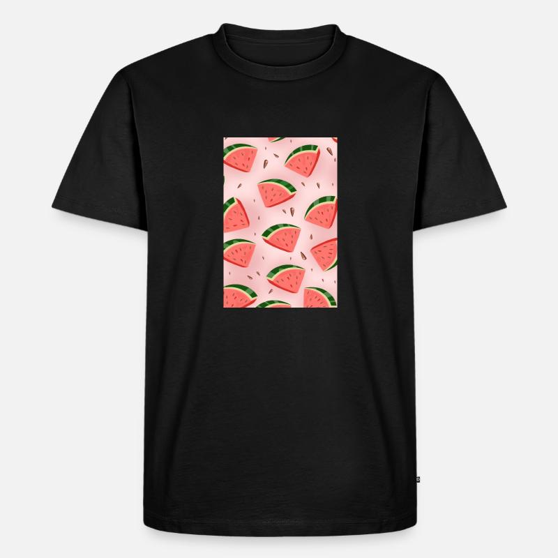 Tranches de pastèque - T-shirt Premium bio Homme - noir