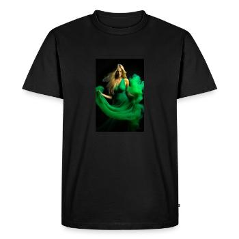 Green Beauty 3 - Men's Premium Organic T-Shirt - black - Front - Nico (187cm)