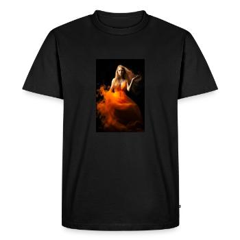 Orange Beauté 4 - T-shirt Premium bio Homme - noir - Devant - Nico (187cm)
