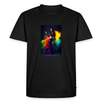 Beauté arc-en-ciel 1 - T-shirt Premium bio Homme - noir - Devant - Nico (187cm)