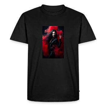 Beauté Rouge 1 - T-shirt Premium bio Homme - noir - Devant - Nico (187cm)