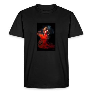 Red Beauty 3 - Men's Premium Organic T-Shirt - black - Front - Nico (187cm)