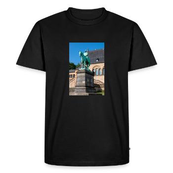 Statue équestre de Guillaume Ier au Kaiserpfalz - T-shirt Premium bio Homme - noir - Devant - Nico (187cm)