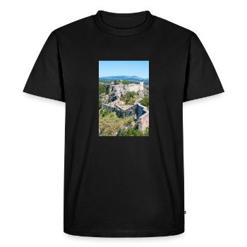 Knin Fortress (Kninska tvrđava) Croatie - T-shirt Premium bio Homme - noir - Devant - Nico (187cm)