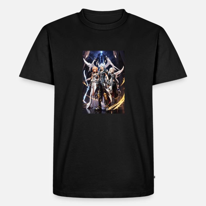 AI 3D Version 13 - Männer Premium Bio T-Shirt - Schwarz