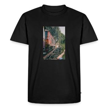 Train Train - T-shirt Premium bio Homme - noir - Devant - Nico (187cm)