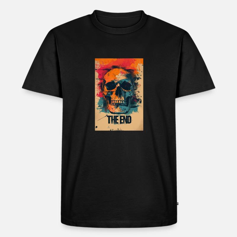 Finale Schädelkunst - Männer Premium Bio T-Shirt - Schwarz
