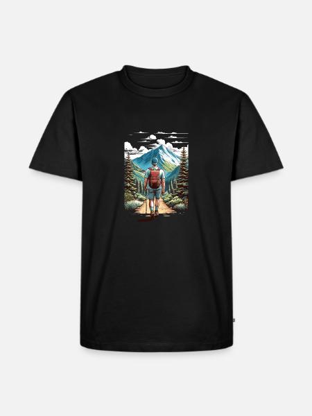 Mountain Trail Adventure - Men's Premium Organic T-Shirt - black