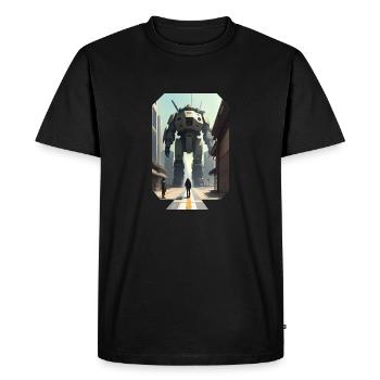 Manga Big Robot - T-shirt Premium bio Homme - noir - Devant - Nico (187cm)