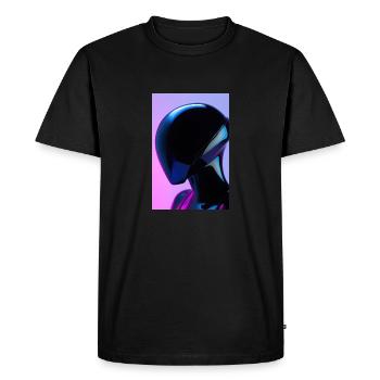 Print Robot 5 - Men's Premium Organic T-Shirt - black - Front - Nico (187cm)