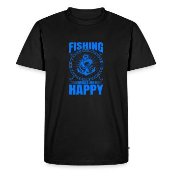 fish, fish, fishing, lake, sea, fishing, fauna, exotic - Men's Premium Organic T-Shirt - black - Front - Nico (187cm)