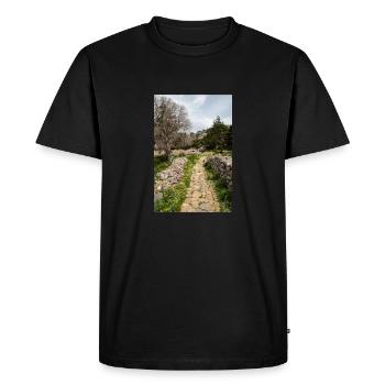 ruines du château médiéval Palio Pyli Kos - T-shirt Premium bio Homme - noir - Devant - Nico (187cm)