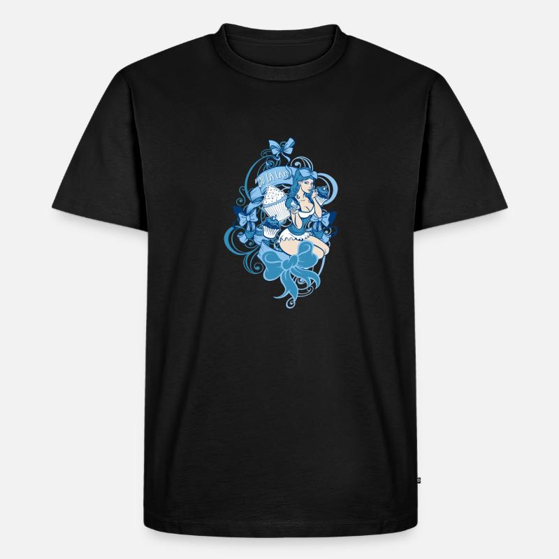 ou lala - Männer Premium Bio T-Shirt - Schwarz
