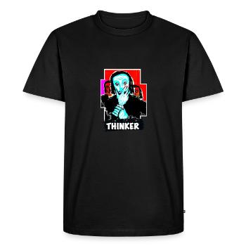 Penseur - T-shirt Premium bio Homme - noir - Devant - Nico (187cm)