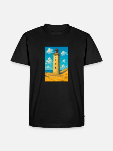 Rubjerg Knude Fyr - Men's Premium Organic T-Shirt - black
