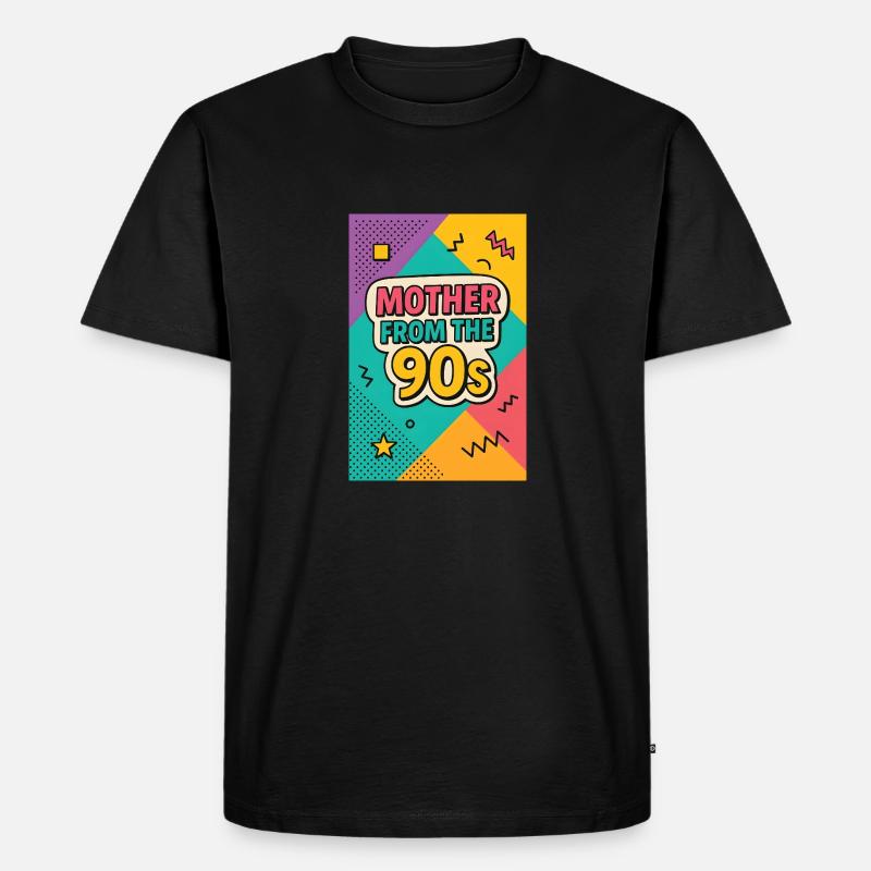 Mutter aus den 90er Jahren - Retro Muttertag - Männer Premium Bio T-Shirt - Schwarz